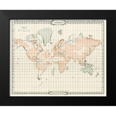 The Story of Atlantis a geographical-historical-and ethnological sketch Black Modern Wood Framed Art Print by Sinnett, A P