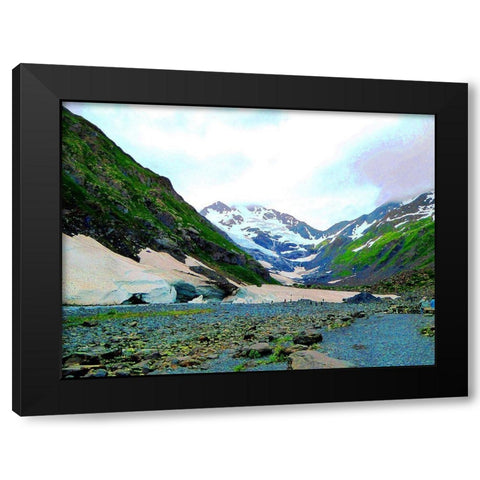 At Peace Black Modern Wood Framed Art Print with Double Matting by Ghanooni, Sarah