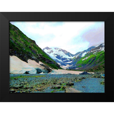 At Peace Black Modern Wood Framed Art Print by Ghanooni, Sarah