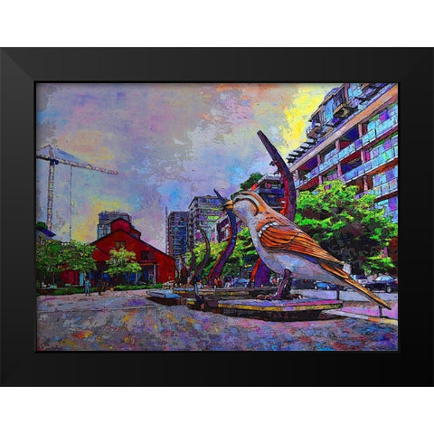 Craft Black Modern Wood Framed Art Print by Ghanooni, Sarah