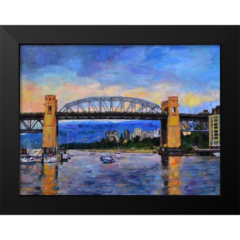 Cruising on the Water Black Modern Wood Framed Art Print by Ghanooni, Sarah