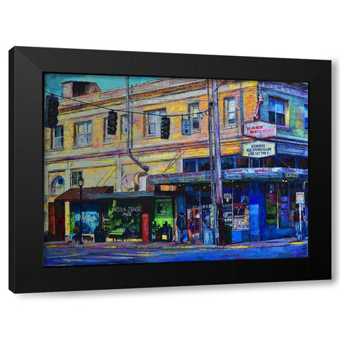 Easy Street Black Modern Wood Framed Art Print by Ghanooni, Sarah