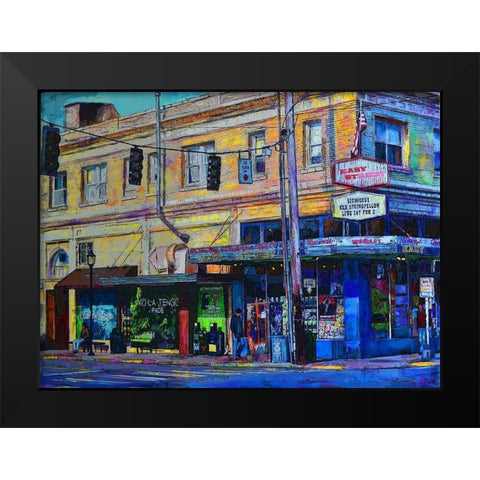 Easy Street Black Modern Wood Framed Art Print by Ghanooni, Sarah