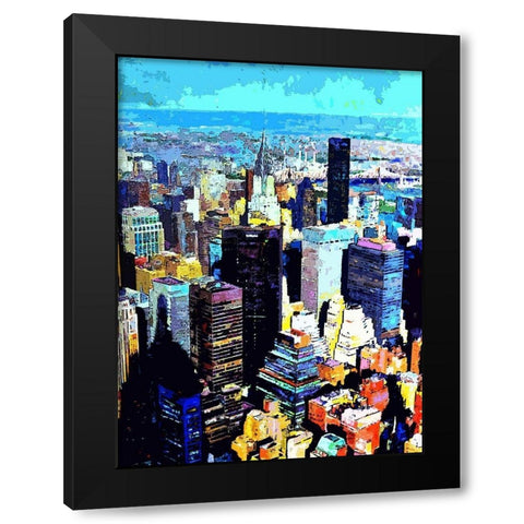 Empire View II Black Modern Wood Framed Art Print with Double Matting by Ghanooni, Sarah