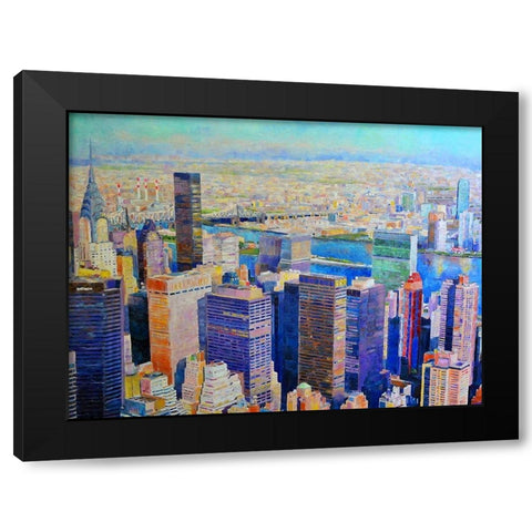 Empire View I Black Modern Wood Framed Art Print with Double Matting by Ghanooni, Sarah