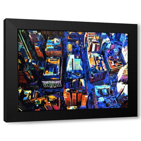 Inside the City Black Modern Wood Framed Art Print with Double Matting by Ghanooni, Sarah