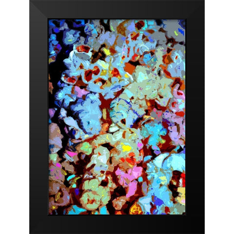 Poppin Black Modern Wood Framed Art Print by Ghanooni, Sarah