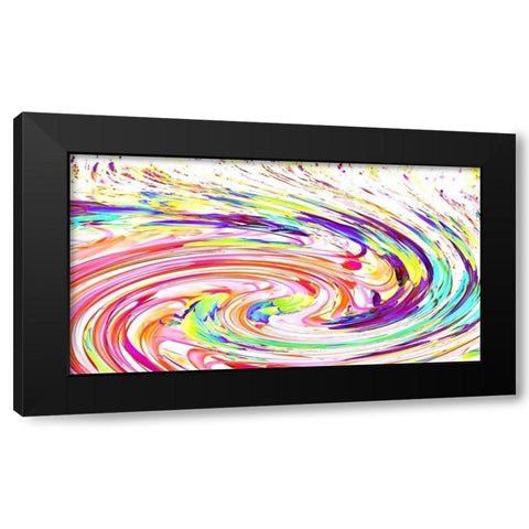 Rainbow World Black Modern Wood Framed Art Print with Double Matting by Ghanooni, Sarah