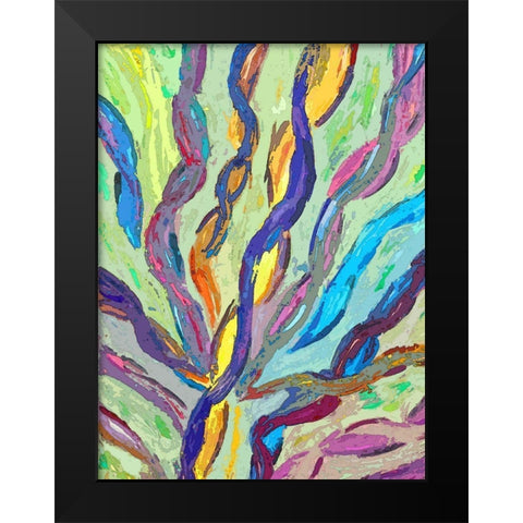 Ribbons in the Sky Black Modern Wood Framed Art Print by Ghanooni, Sarah