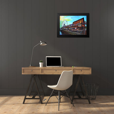 Summer Days Black Modern Wood Framed Art Print by Ghanooni, Sarah