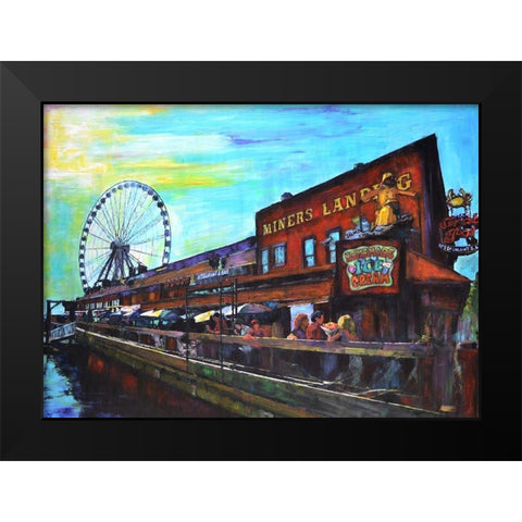 Summer Days Black Modern Wood Framed Art Print by Ghanooni, Sarah