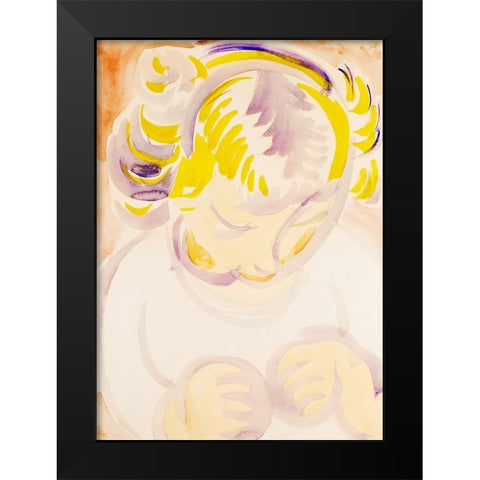 The Artists Daughter Black Modern Wood Framed Art Print by Sayen, Henry Lyman