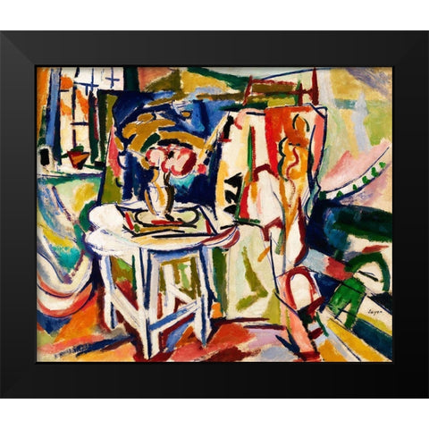 Interior Black Modern Wood Framed Art Print by Sayen, Henry Lyman