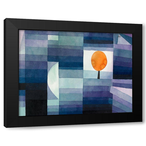 The Harbinger of Autumn Black Modern Wood Framed Art Print by Klee, Paul