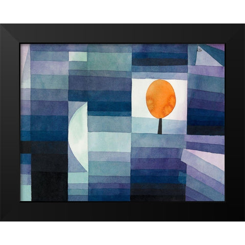 The Harbinger of Autumn Black Modern Wood Framed Art Print by Klee, Paul