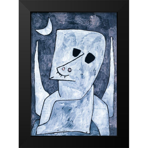 Angel Applicant Black Modern Wood Framed Art Print by Klee, Paul