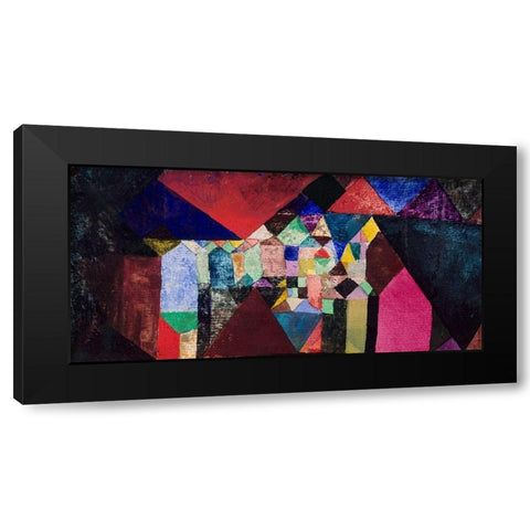 Municipal Jewel Black Modern Wood Framed Art Print with Double Matting by Klee, Paul