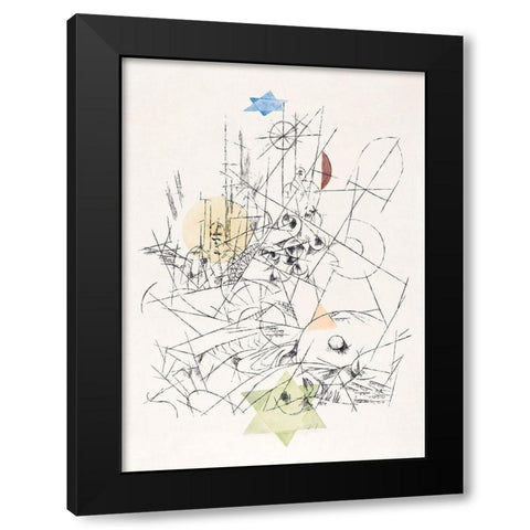 Hope and Destruction Black Modern Wood Framed Art Print with Double Matting by Klee, Paul