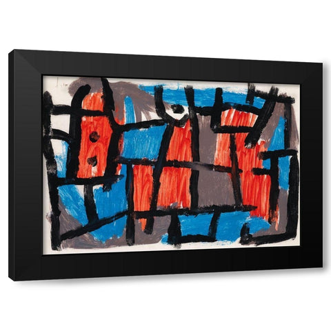 The Hour Before One Night Black Modern Wood Framed Art Print by Klee, Paul