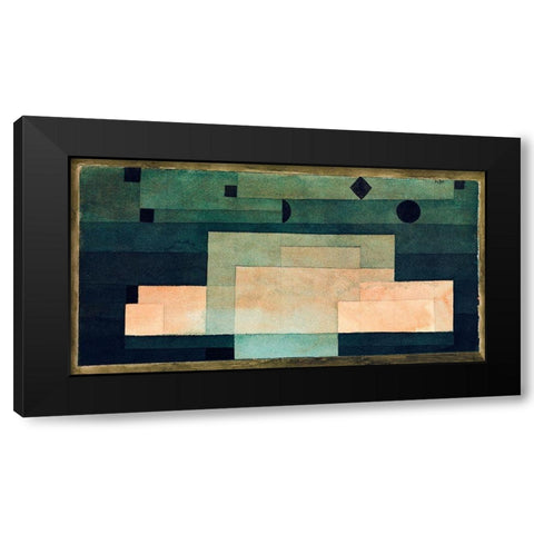 The Firmament Above the Temple Black Modern Wood Framed Art Print by Klee, Paul