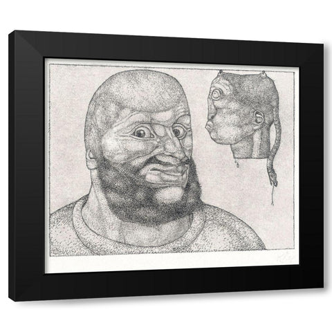 Perseus Black Modern Wood Framed Art Print with Double Matting by Klee, Paul