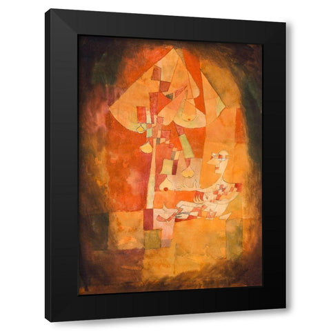 The Man Under the Pear Tree Black Modern Wood Framed Art Print with Double Matting by Klee, Paul