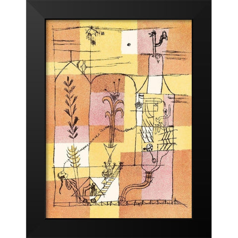 In the Spirit of Hoffmann Black Modern Wood Framed Art Print by Klee, Paul
