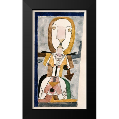 Popular Wall Painting Black Modern Wood Framed Art Print by Klee, Paul