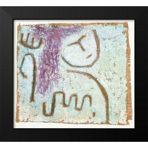 Little Hope Black Modern Wood Framed Art Print by Klee, Paul