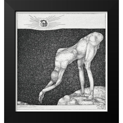 The Monarchist Black Modern Wood Framed Art Print by Klee, Paul