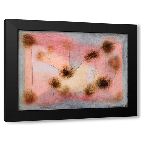 Hardy Plants Black Modern Wood Framed Art Print with Double Matting by Klee, Paul