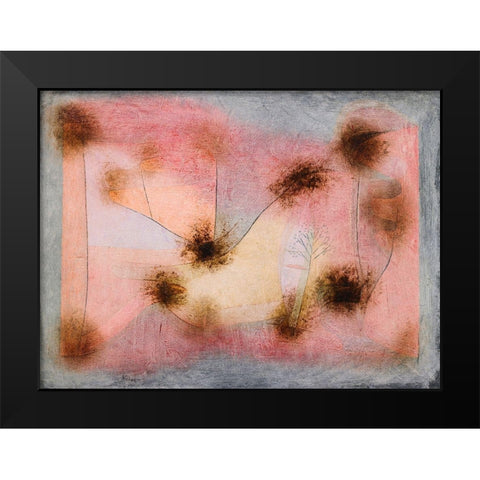 Hardy Plants Black Modern Wood Framed Art Print by Klee, Paul