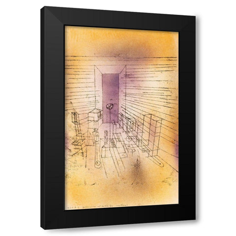 Ghost Chamber with the Tall Door 1925 Black Modern Wood Framed Art Print with Double Matting by Klee, Paul