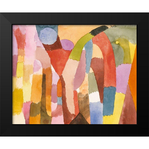 Movement of Vaulted Chambers 1915 Black Modern Wood Framed Art Print by Klee, Paul