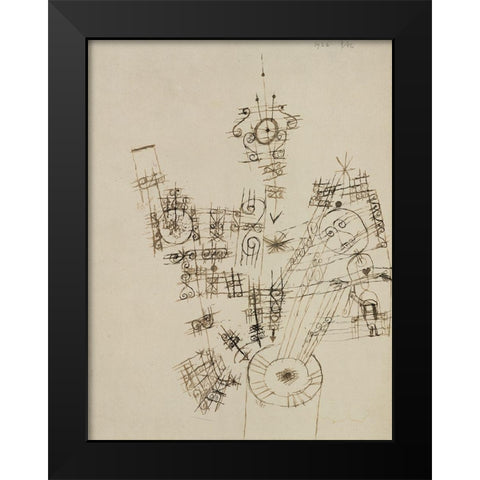 The Last Adventure of the Knight Errant Black Modern Wood Framed Art Print by Klee, Paul