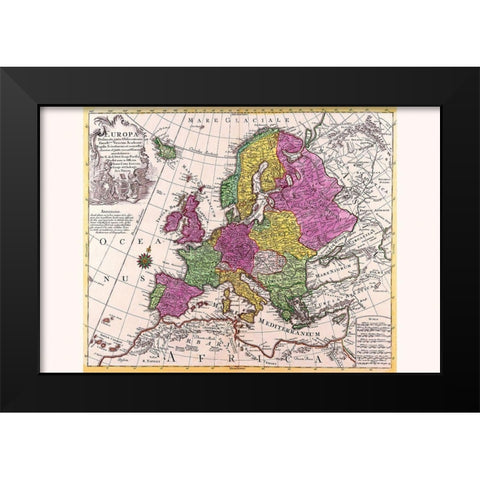 Europe Black Modern Wood Framed Art Print by Lotter, Conrad