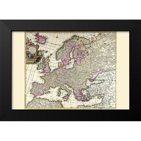 Europe Black Modern Wood Framed Art Print by Allard, Carl