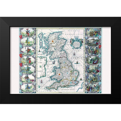 Britannia Black Modern Wood Framed Art Print by Speed, John