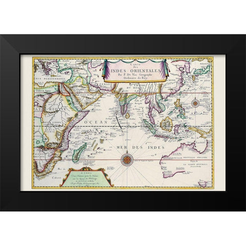 Indies Orientales Southeast Asia Black Modern Wood Framed Art Print by Duval, Pierre
