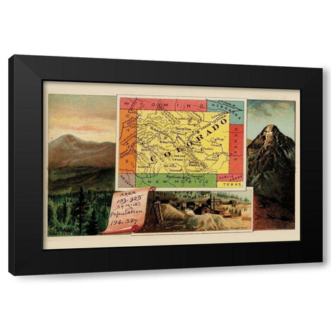 Colorado Black Modern Wood Framed Art Print by Arbuckle Brothers