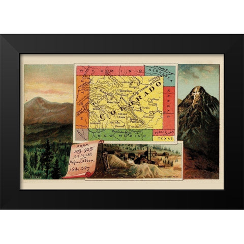 Colorado Black Modern Wood Framed Art Print by Arbuckle Brothers
