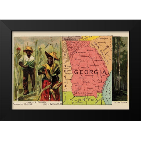 Georgia Black Modern Wood Framed Art Print by Arbuckle Brothers