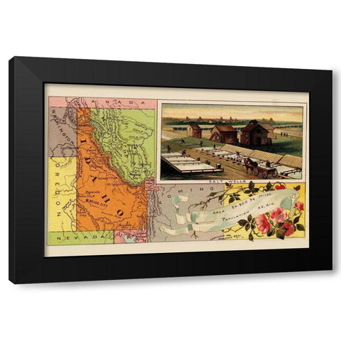 Idaho Black Modern Wood Framed Art Print with Double Matting by Arbuckle Brothers