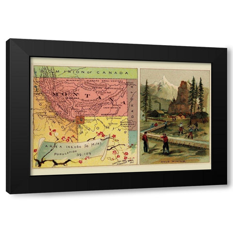 Montana Black Modern Wood Framed Art Print with Double Matting by Arbuckle Brothers