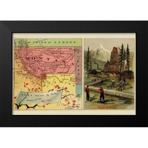 Montana Black Modern Wood Framed Art Print by Arbuckle Brothers