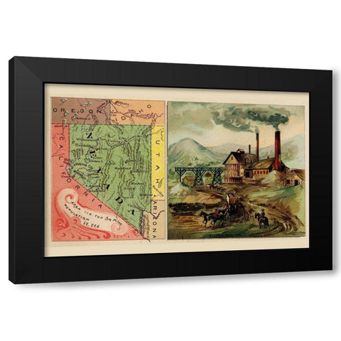 Nevada Black Modern Wood Framed Art Print by Arbuckle Brothers