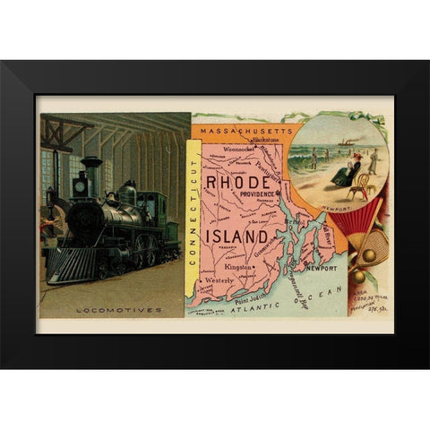 Rhode Island Black Modern Wood Framed Art Print by Arbuckle Brothers