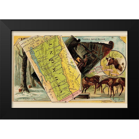 Vermont Black Modern Wood Framed Art Print by Arbuckle Brothers