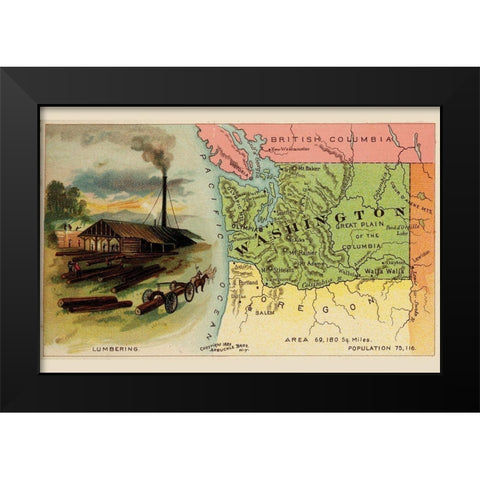Washington Black Modern Wood Framed Art Print by Arbuckle Brothers