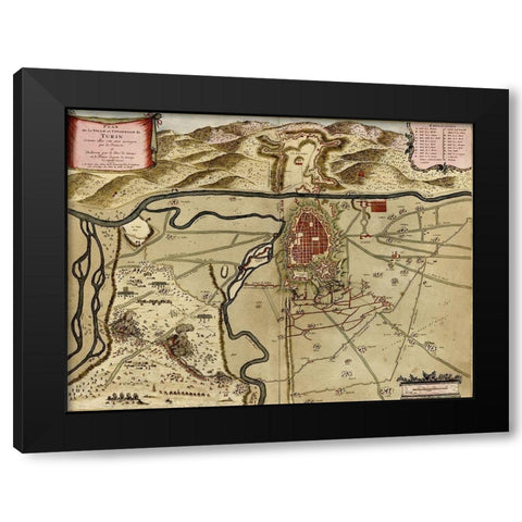 Verucca 1700 Black Modern Wood Framed Art Print with Double Matting by Beeck, Anna